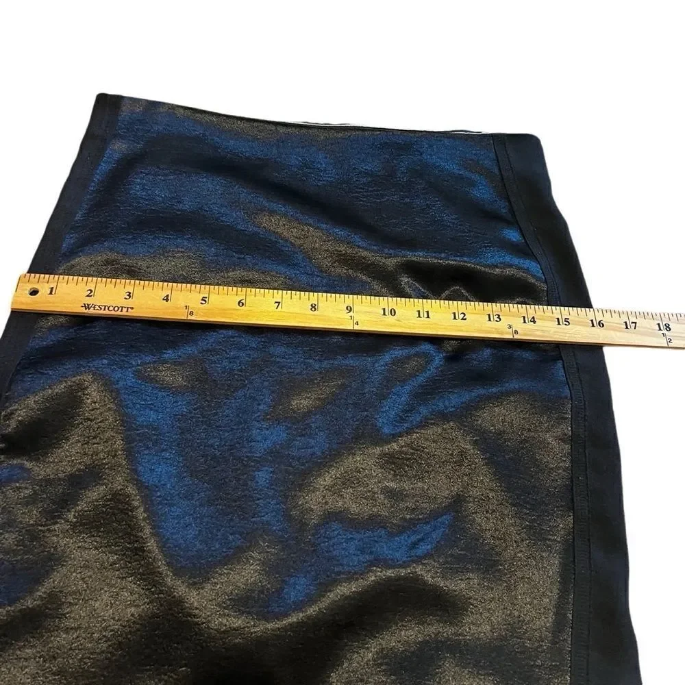 bebe Black Mini Skirt with Gathered Zippered Back. Sz 4. Great Condition!!